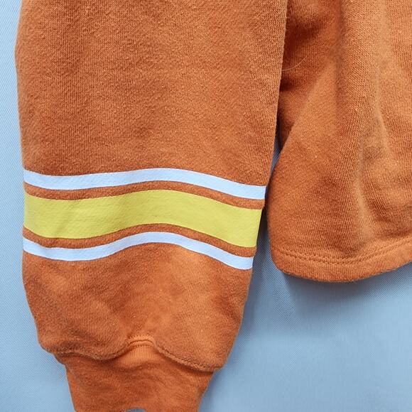 🧡 FRIENDS Love Tribe Sweatshirt Womens XLARGE Sporty Cropped Orange Fall Coffee - Picture 5 of 9